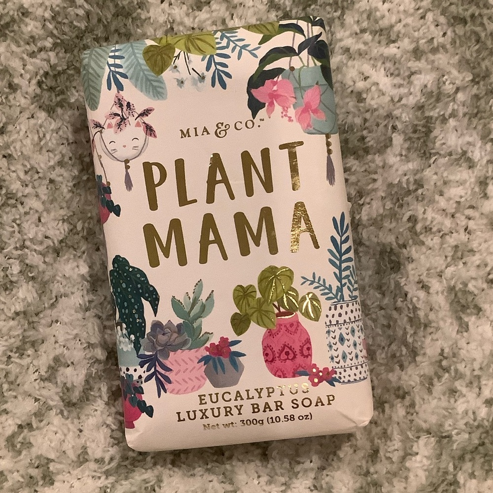 Mia & Co Plant Mama Scented Eucalyptus Luxury Bar Soap NWT 10.58 oz